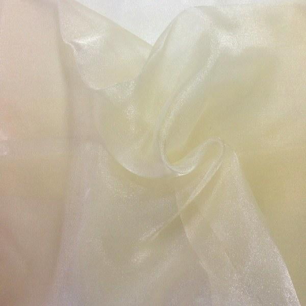 Decorations 60 by the Yard CHAMPAGNE Sparkle Crystal Sheer Organza Fabric Shiny for Fashion Crafts Pick a Size